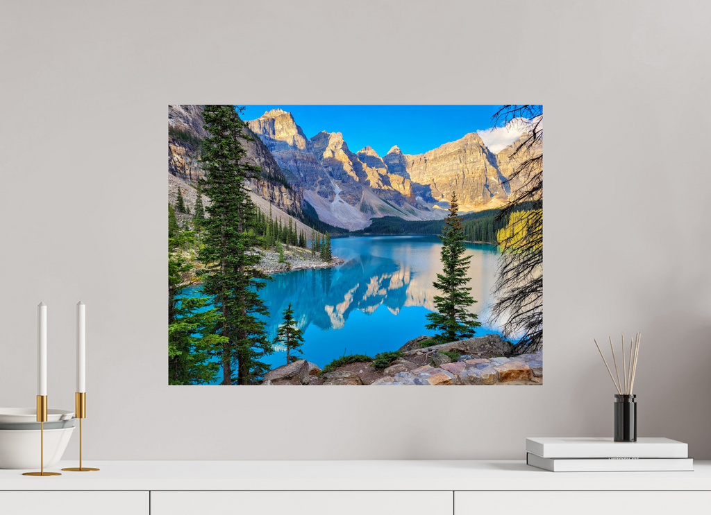 60 x 45 cm, Glossy Fine Print - NO FRAME Moraine Lake, Banff – Mountain Landscape Print