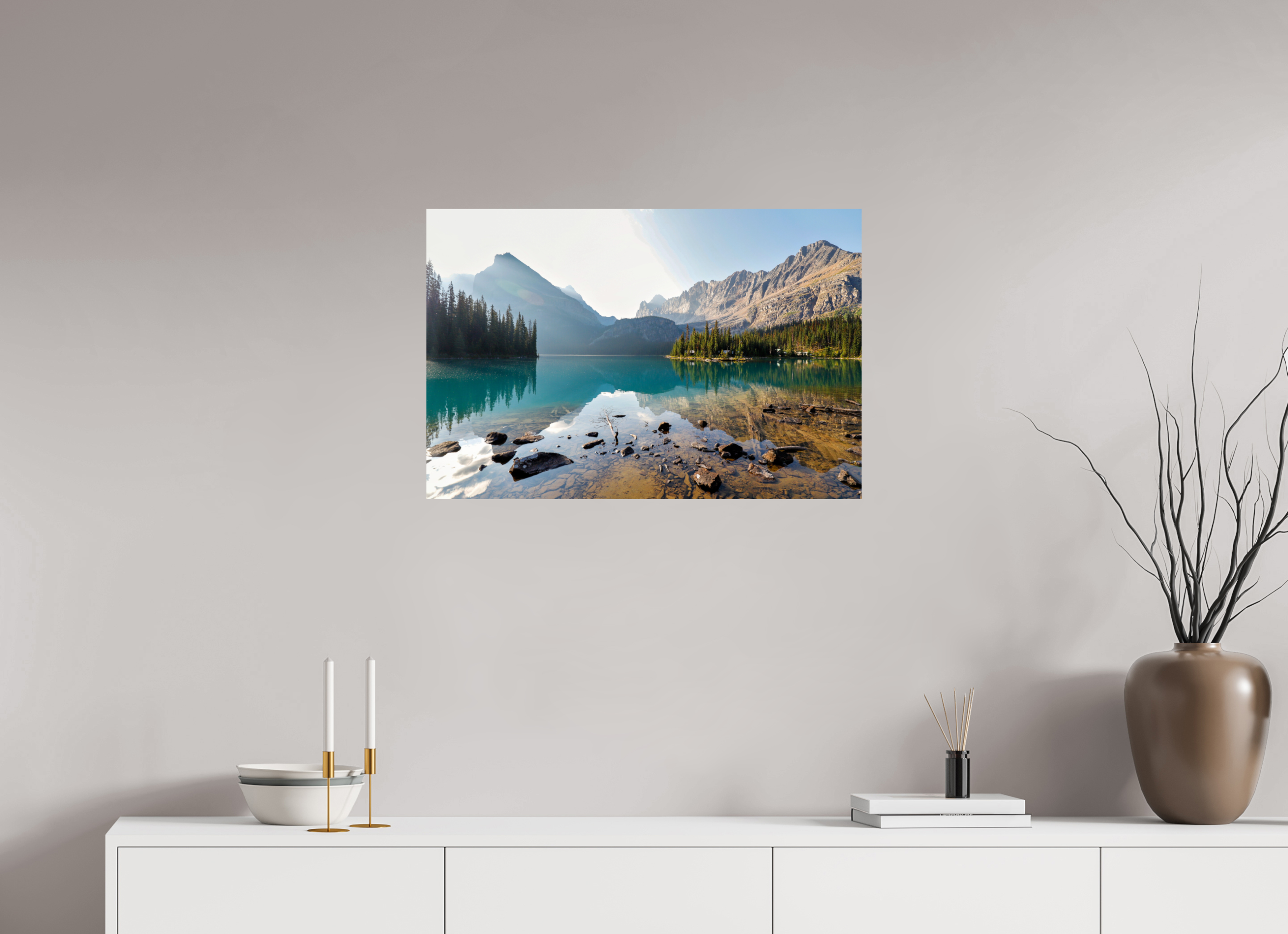 75 x 50 cm, Glossy Fine Print - NO FRAME Lake O’Hara, Yoho National Park – Mountain Landscape Photography