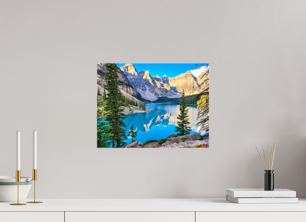 40 x 30 cm, Canvas Print - NO FRAME Moraine Lake, Banff – Mountain Landscape Print