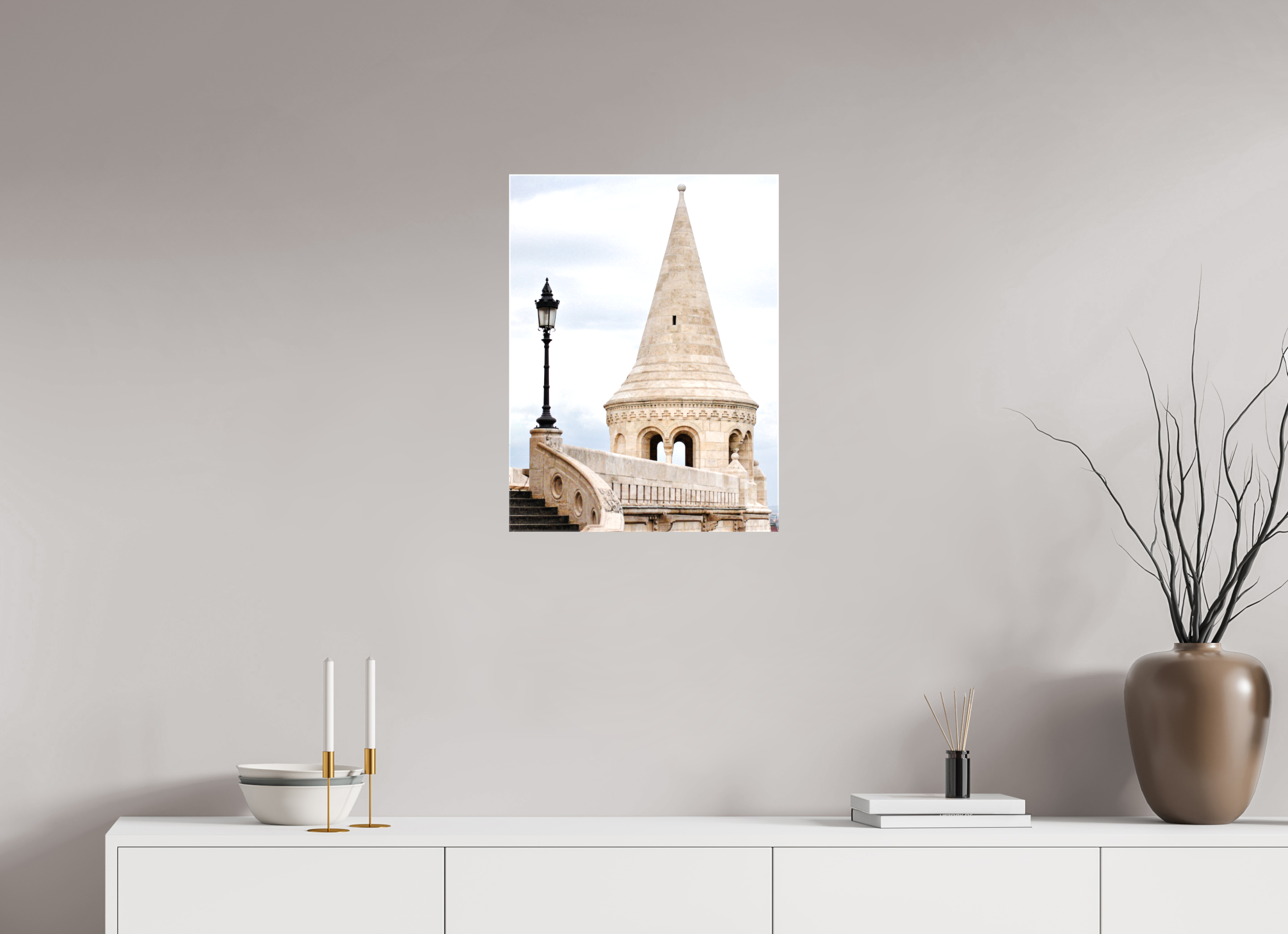 45 x 60 cm, Canvas Print - NO FRAME Fisherman’s Bastion, Budapest – Architectural Print