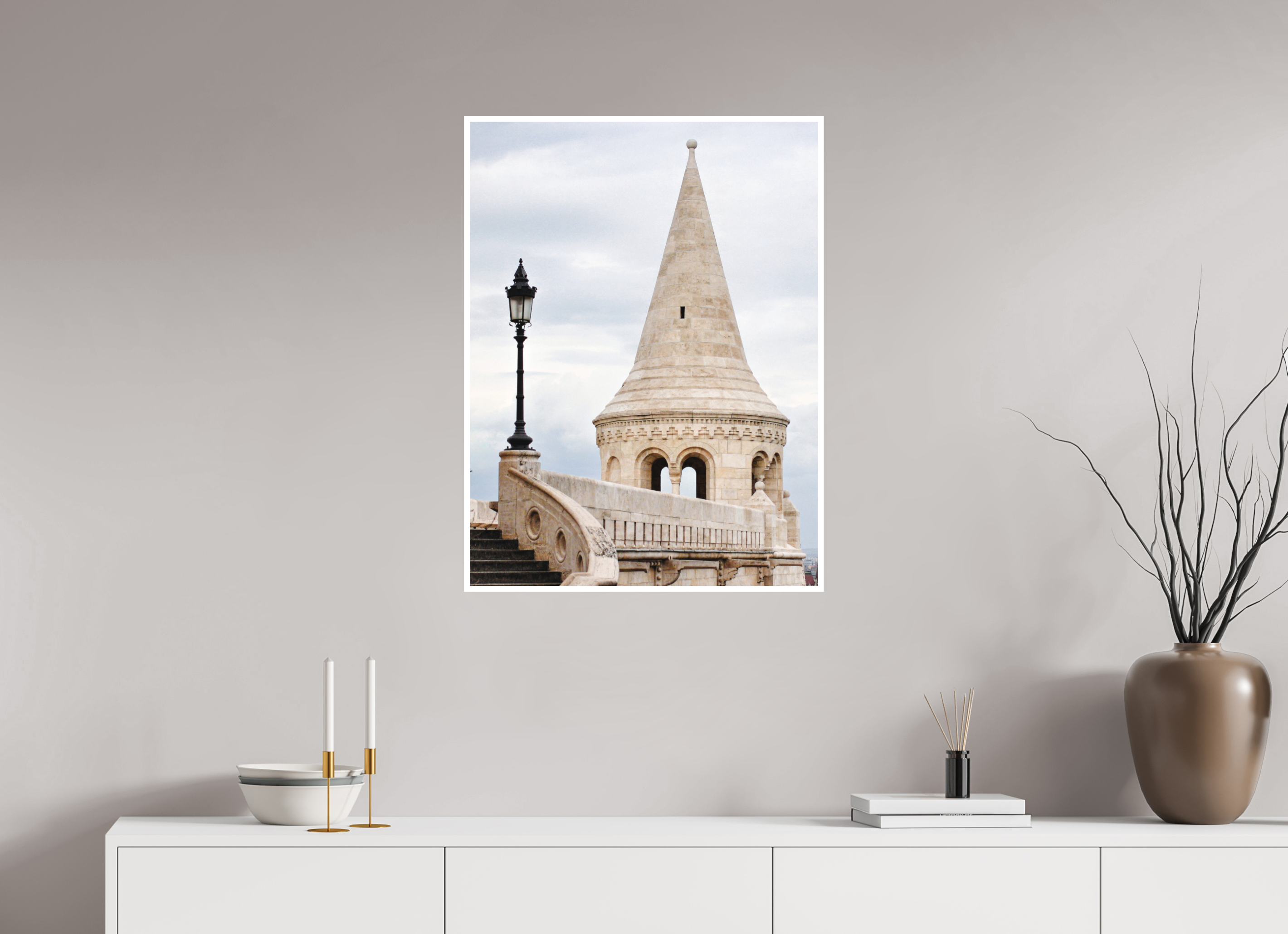 60 x 80 cm, Matte Fine Print - NO FRAME Fisherman’s Bastion, Budapest – Architectural Print