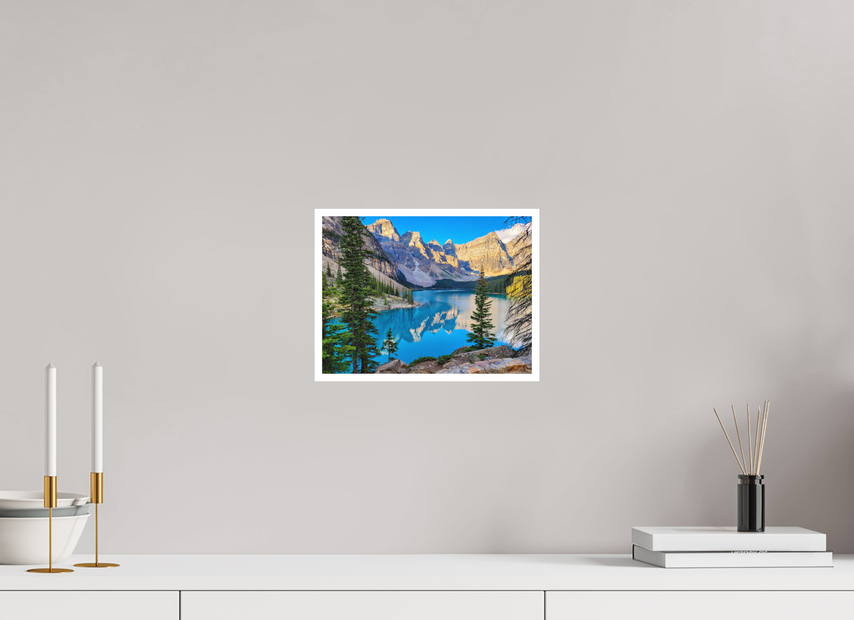 28 x 21 cm, Matte Fine Print - NO FRAME Moraine Lake, Banff – Mountain Landscape Print