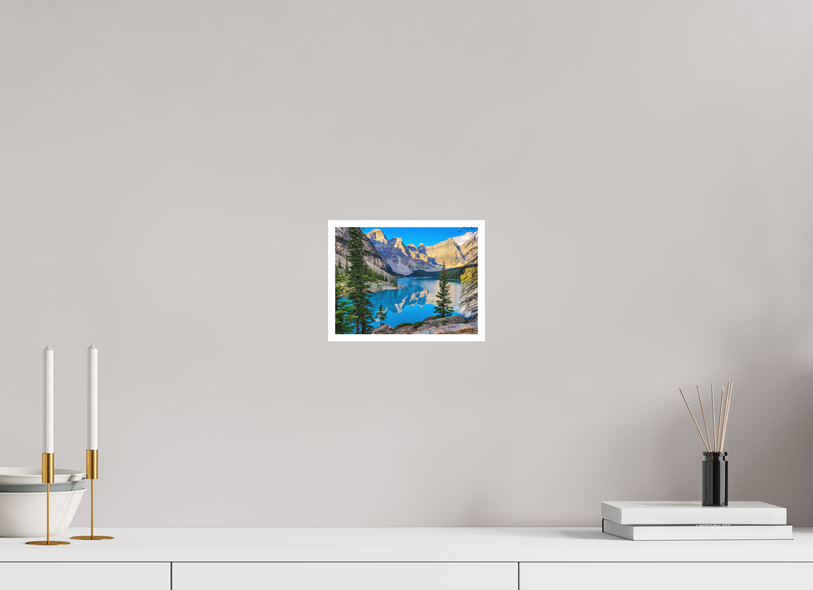 20 x 15 cm, Matte Fine Print - NO FRAME Moraine Lake, Banff – Mountain Landscape Print