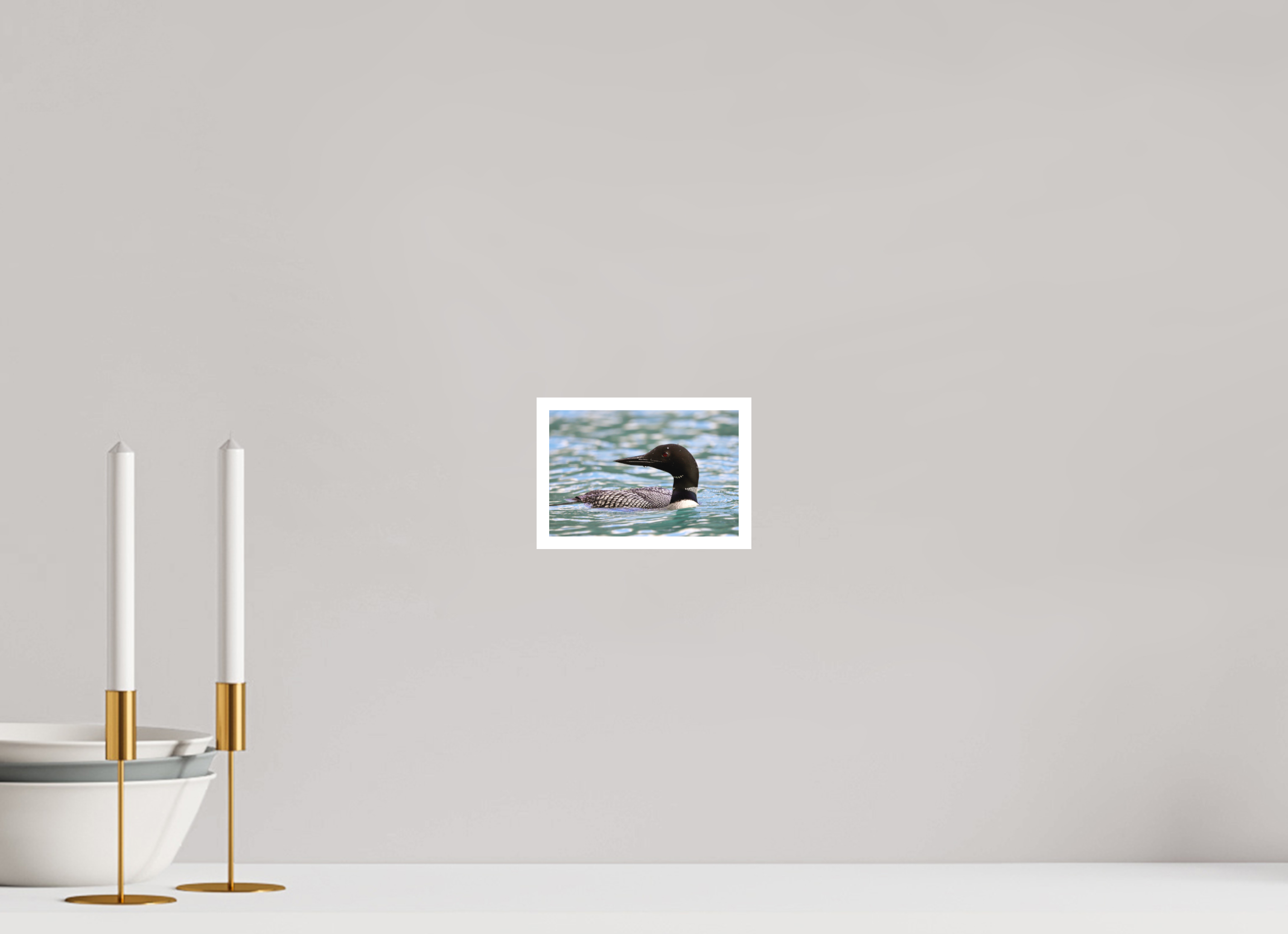 15 x 10 cm, Matte Fine Print - NO FRAME Common Loon Close-Up – Wildlife Print