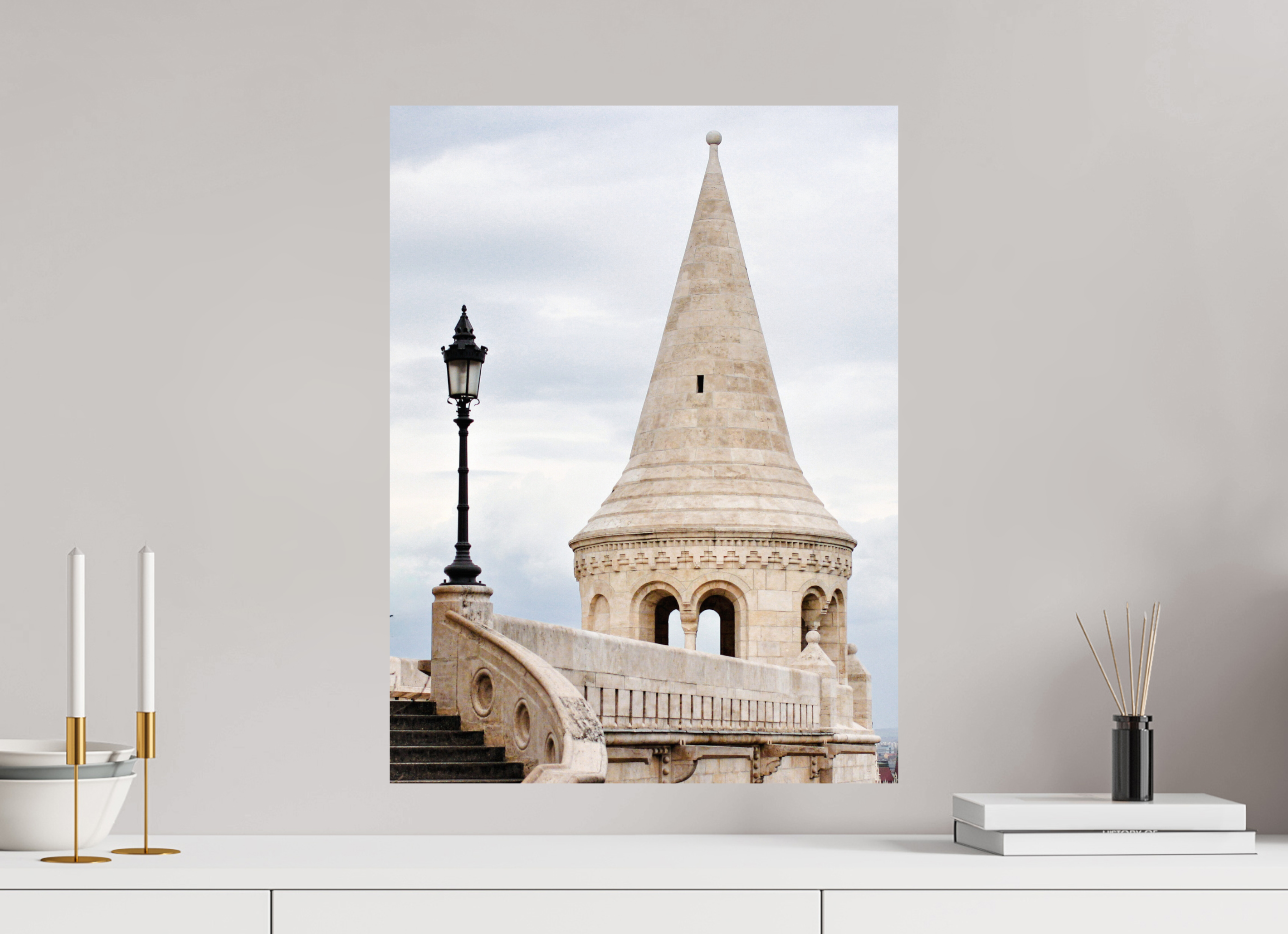 45 x 60 cm, Glossy Fine Print - NO FRAME Fisherman’s Bastion, Budapest – Architectural Print