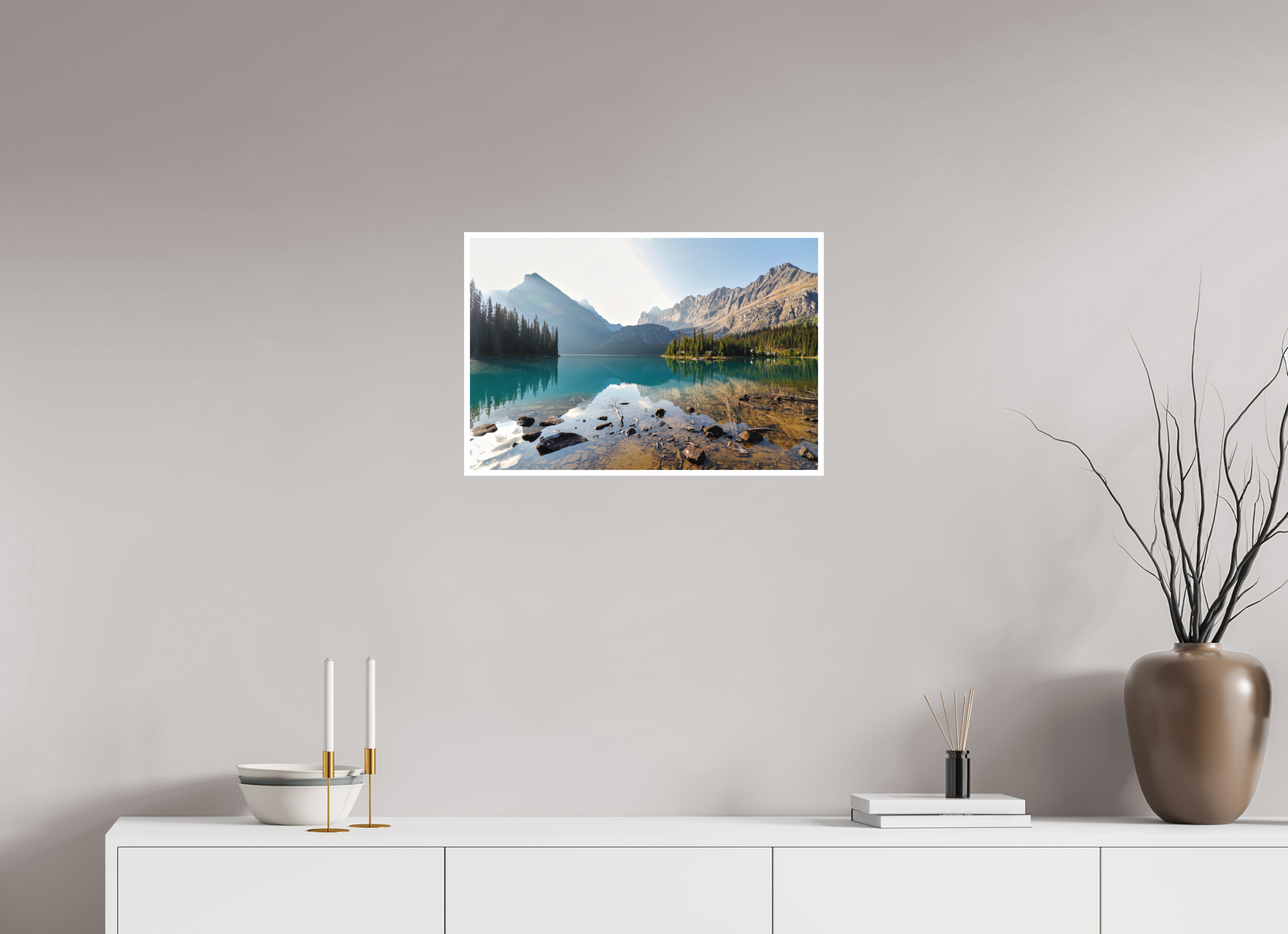 60 x 40 cm, Matte Fine Print - NO FRAME Lake O’Hara, Yoho National Park – Mountain Landscape Photography