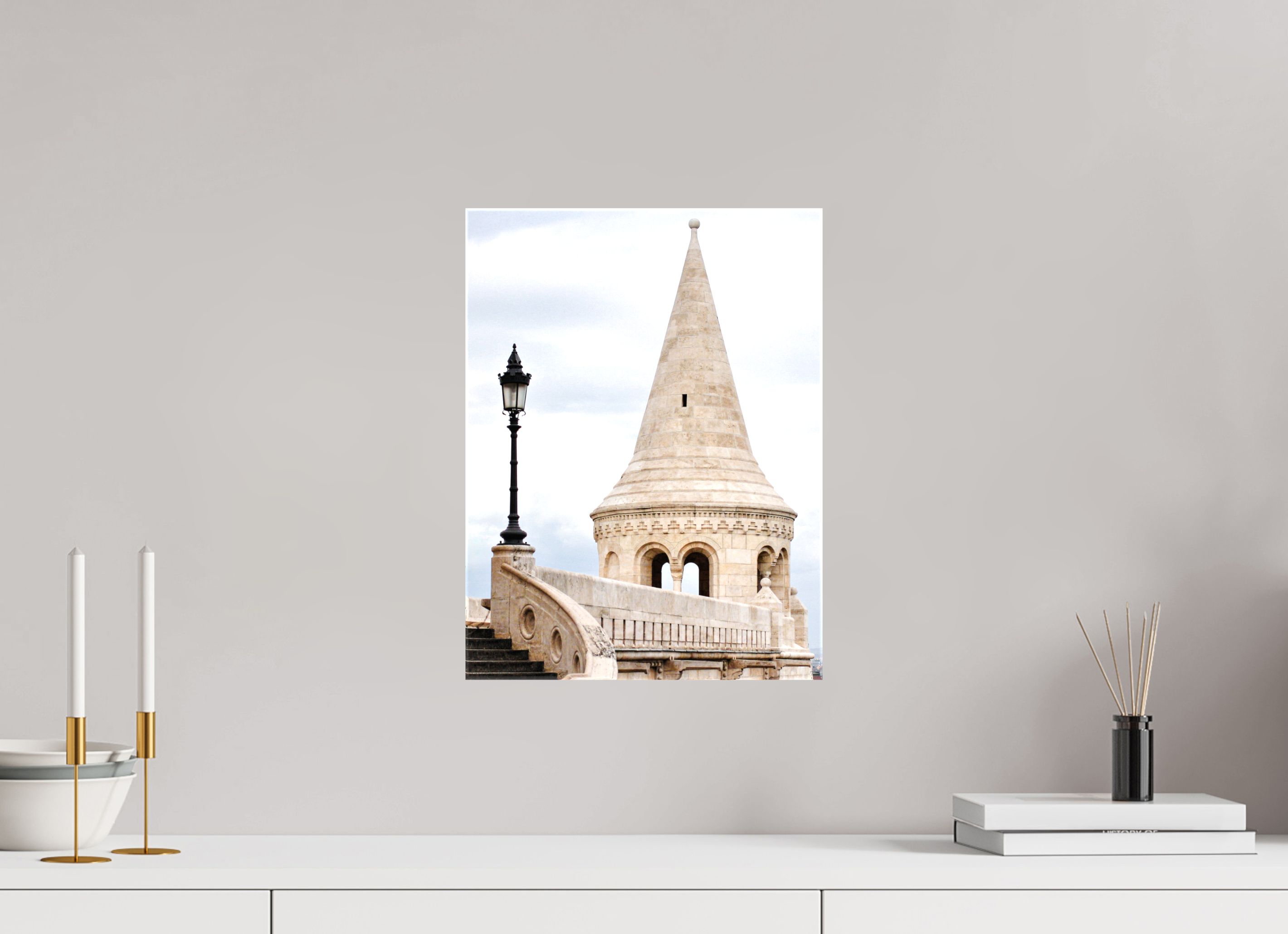 30 x 40 cm, Canvas Print - NO FRAME Fisherman’s Bastion, Budapest – Architectural Print