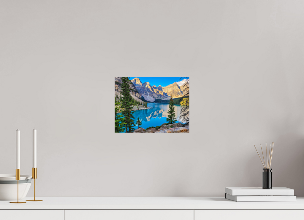 28 x 21 cm, Glossy Fine Print - NO FRAME Moraine Lake, Banff – Mountain Landscape Print