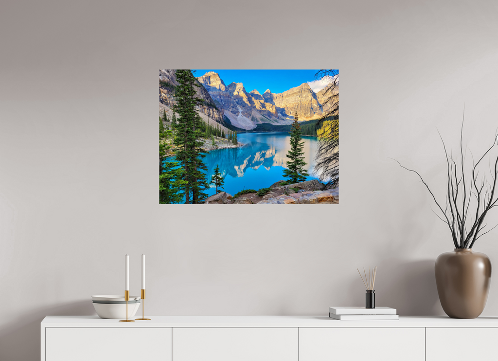 80 x 60 cm, Glossy Fine Print - NO FRAME Moraine Lake, Banff – Mountain Landscape Print