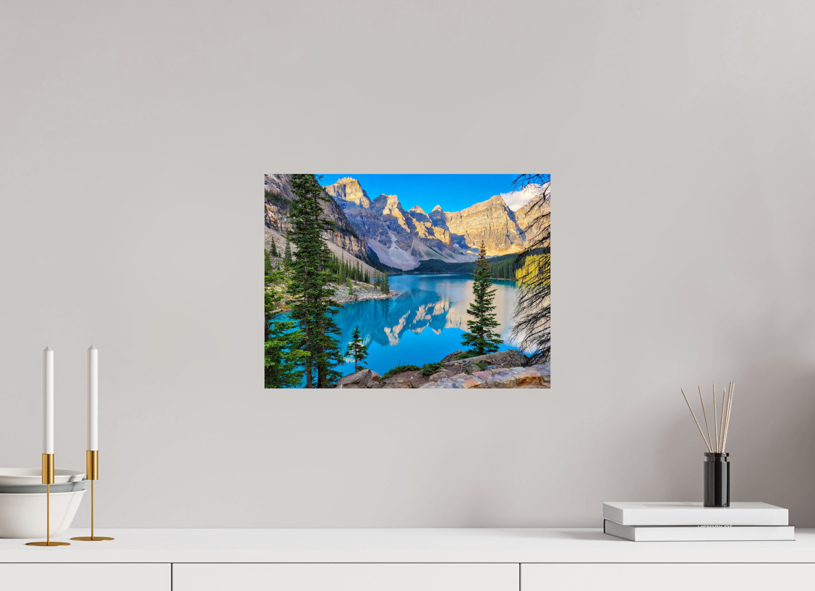 40 x 30 cm, Glossy Fine Print - NO FRAME Moraine Lake, Banff – Mountain Landscape Print