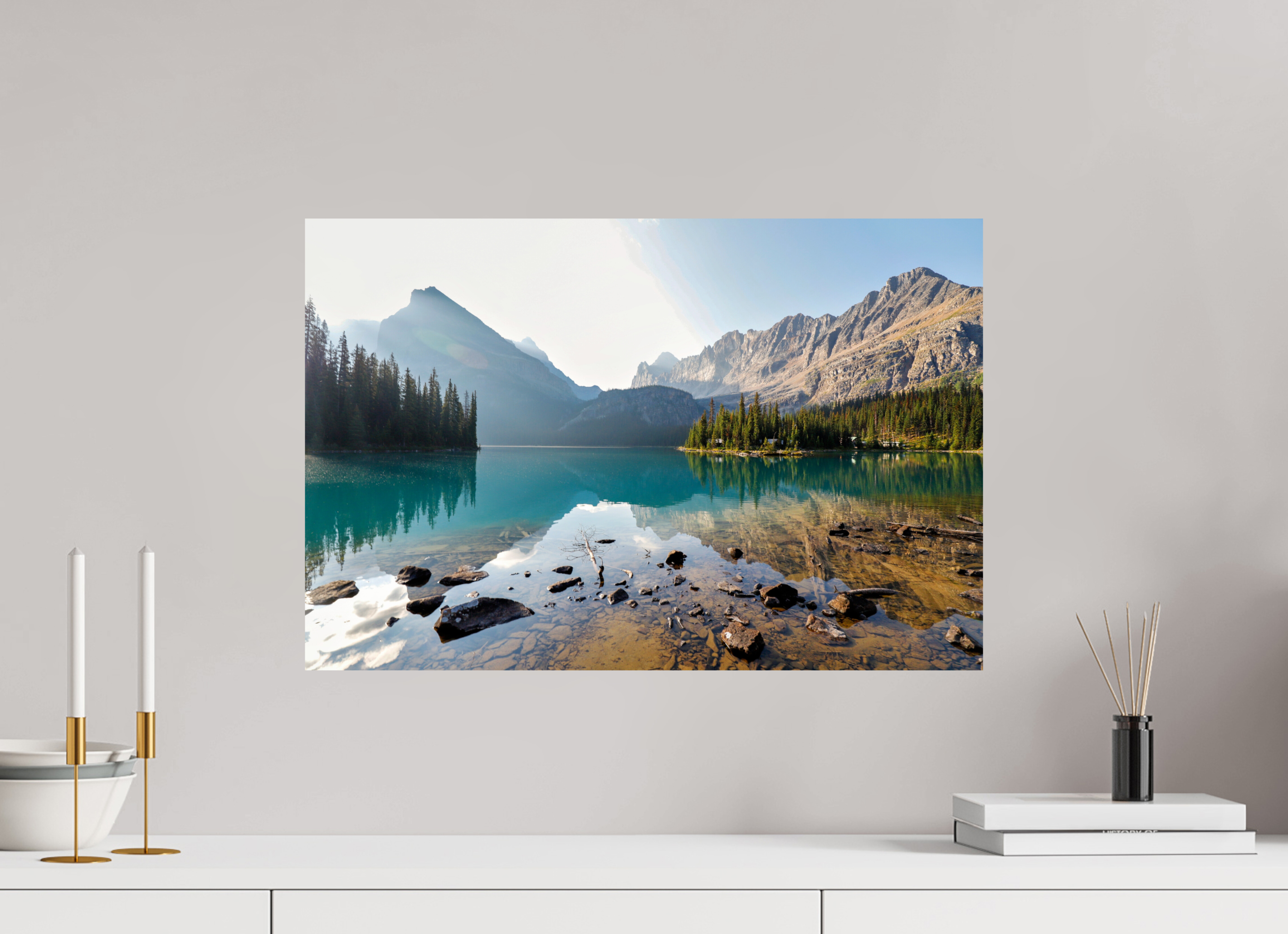 60 x 40 cm, Glossy Fine Print - NO FRAME Lake O’Hara, Yoho National Park – Mountain Landscape Photography