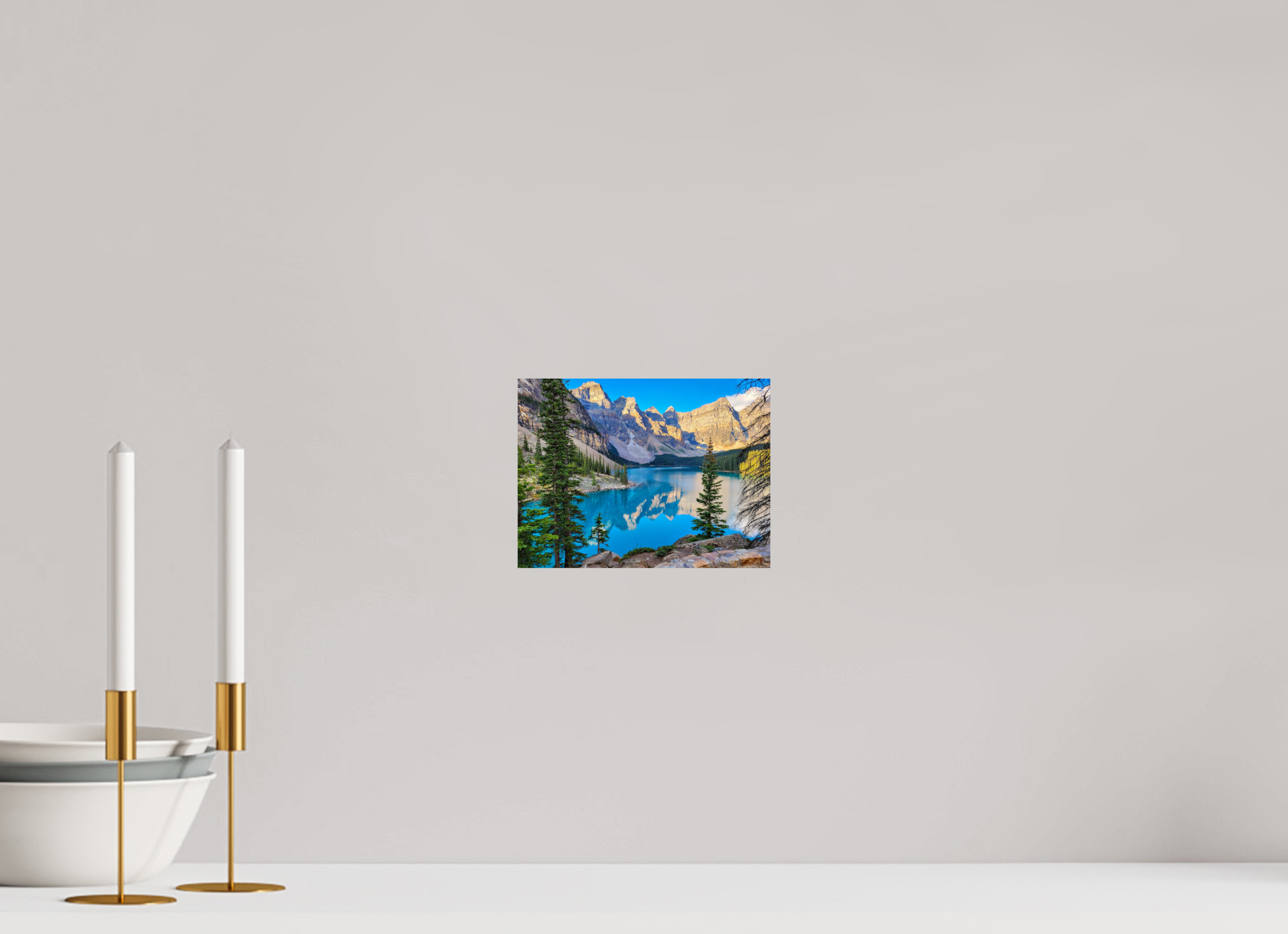 20 x 15 cm, Glossy Fine Print - NO FRAME Moraine Lake, Banff – Mountain Landscape Print
